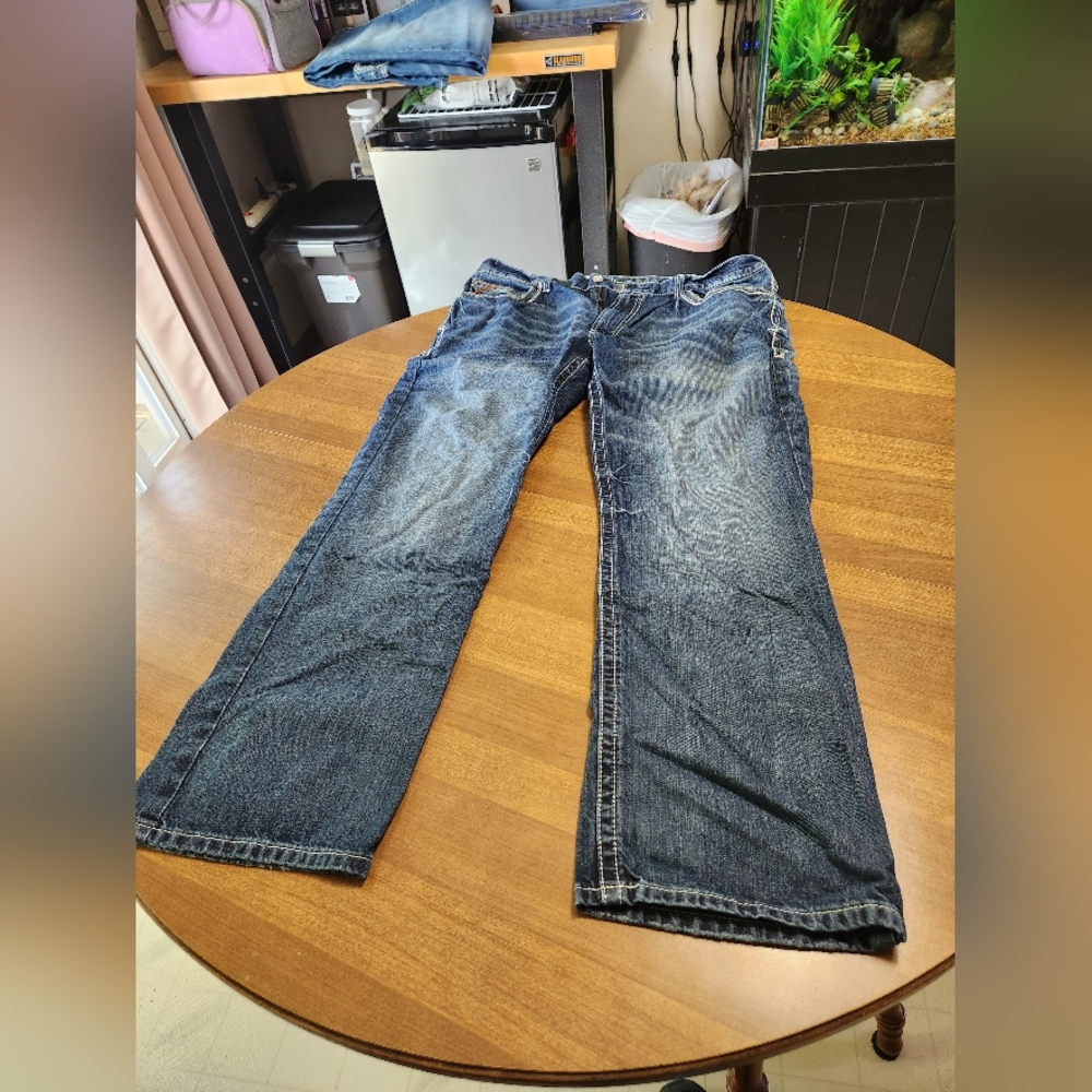 Mens ariat low rise boot cut jeans